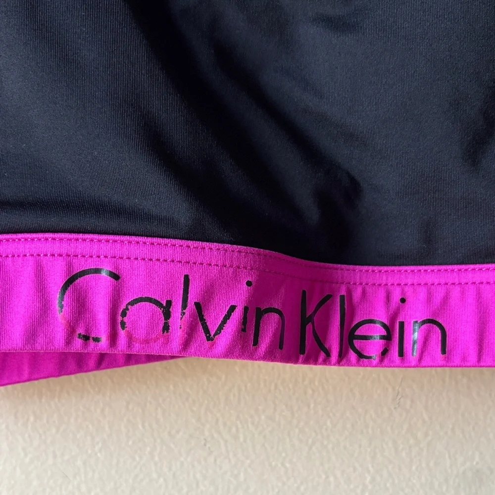 Calvin Klein Black and Hot Pink Athletic Bikini Set - Picture 3 of 13